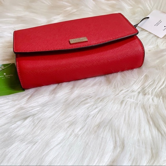Kate Spade Laurel Way Hot Chili Addison Wallet Bag - Picture 4 of 8